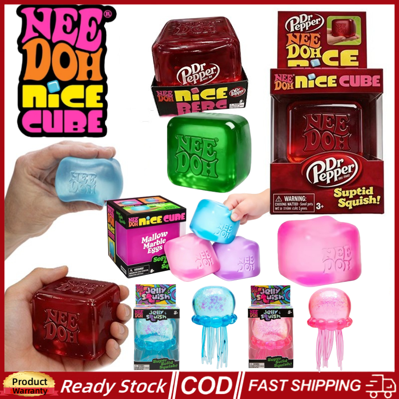 Local StockNeeDoh Nice Cube Squishy Fidget Toy Needoh Jellyfish‌ Shape Fidget Toy Needoh Dr Pepper Stress Ball Stress Relief Slime Toys