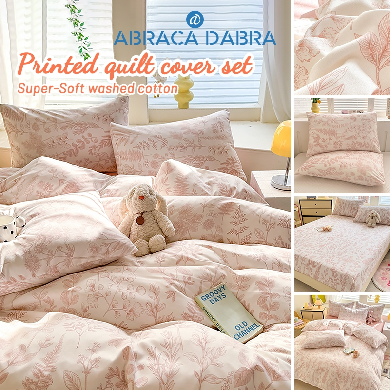 Abraca Dabra 3 in 1&4 in 1 Premium Cotton Fitted Bedsheet Set (Cadar Murah Hebat) & Quilt Cover & Pillowcase