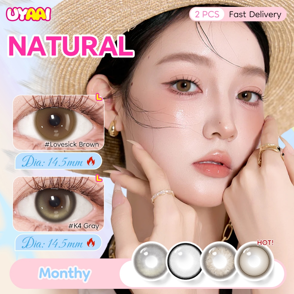 【14.0-16.0mm+Fast Delivery】UYAAI Contact Lens Sweetie Cloud Natural Korean Colored Lenses
