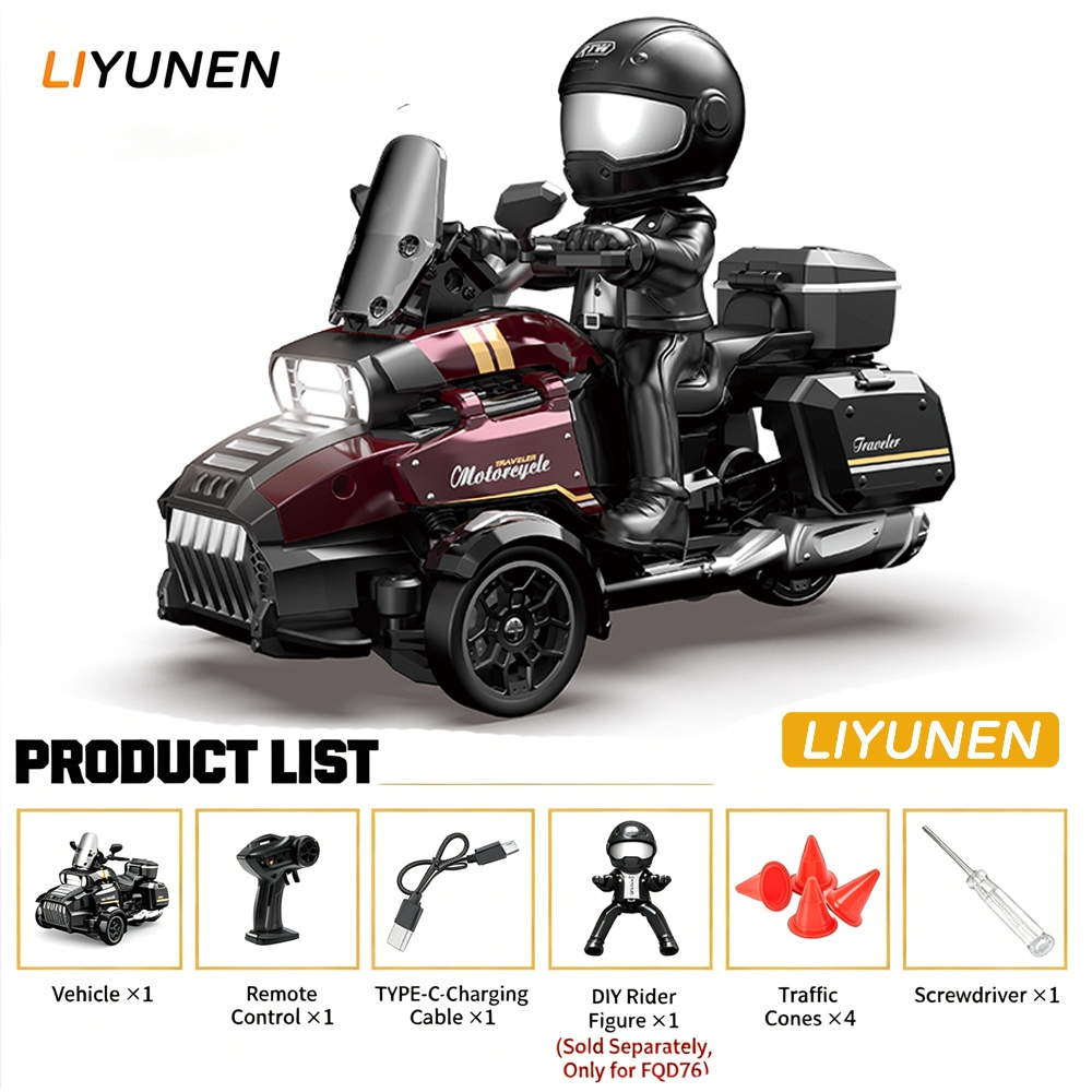 3WD RC Drift Motorcycle Car 2.4G Remote Control Three wheel drive Motor Beetle Model Electric Emulation Motorcycles Toys For Kids