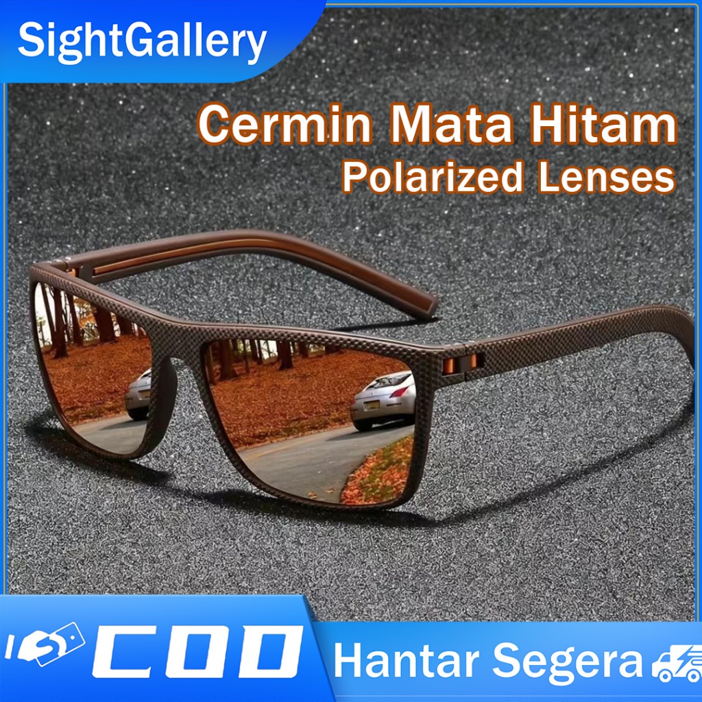 Cermin Mata Hitam Polarisasi UV Protection Anti Glare For Outdoor Sports & Driving Unisex Polarized Sunglasses