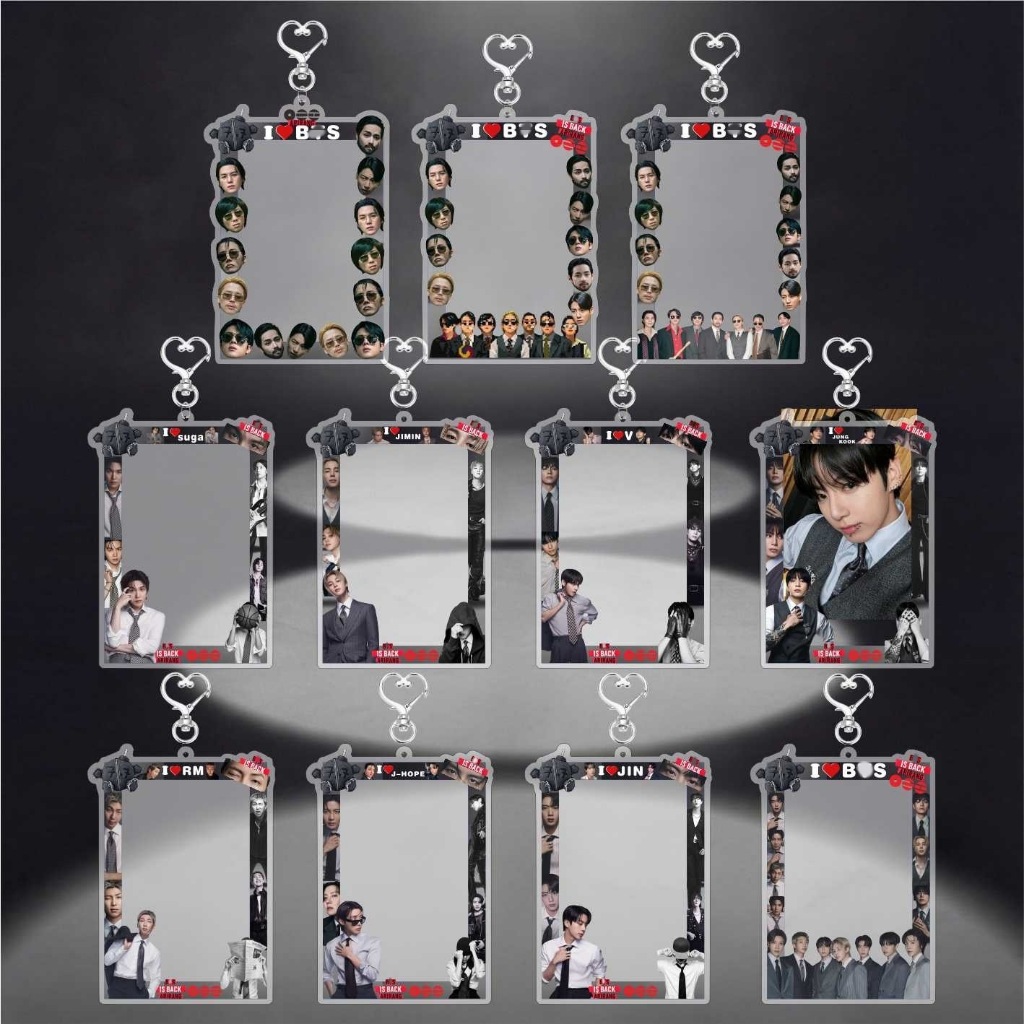 BTS Photo Frame Card Keychain Celebrity Merchandise Small Card Collection Support K- Pop