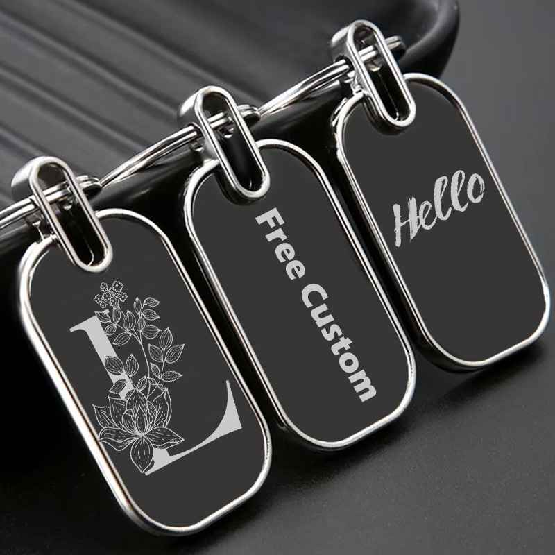Free Custom Logo Personalized keychains Zinc Alloy Metal Key Chain Graduation Gift Teacher’day Gift Company Business Souvenir Hotel Door Number Plate ( Factory Direct wholesale supported)