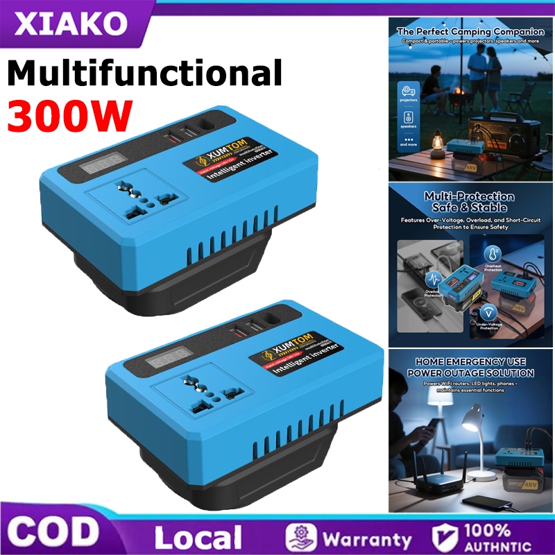 Dagmara Portable Power Inverters for 20V Battery Inverter 20v to 220v Converter with Dual USB,AC Outlet and Type-C