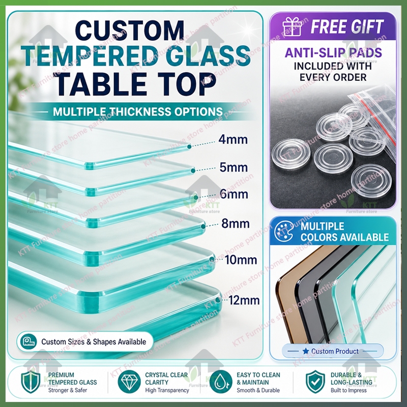 Plate of Tempered Glass Customized Table Top Glass Dining Table Table Table TV Cabinet Customized Table Mat