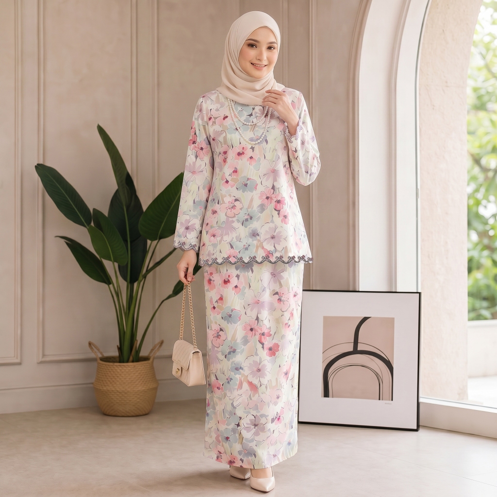 Baisan Casual Top & Bottom Set for Women with Floral Pattern - for Daily Wear