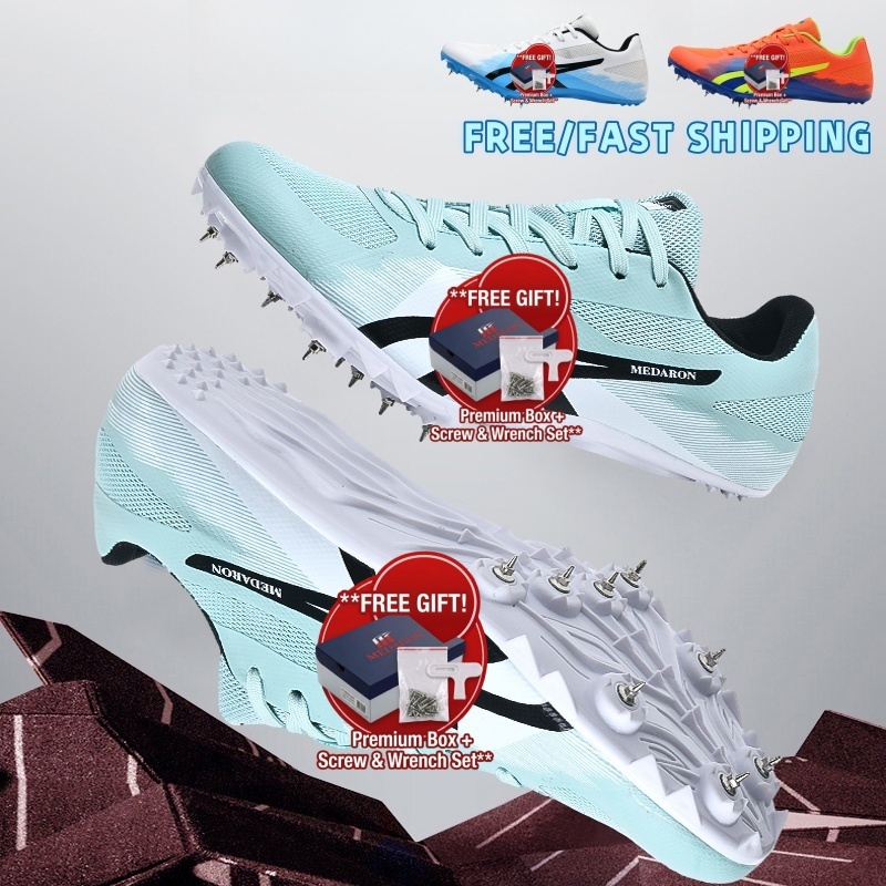 Ship from the Malaysia Men Track Field Shoes Women Professional Spike Shoes Outdoor Long Jump Athlete Running Training Shoes