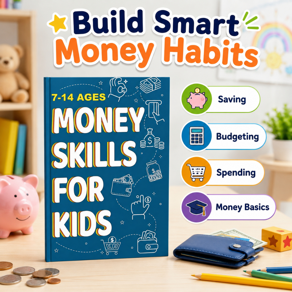 【Authentic】Children English Financial Literacy Book for Ages 7–14, Saving, Spending, Budgeting and Smart Money Habits Reading Guide Children's book