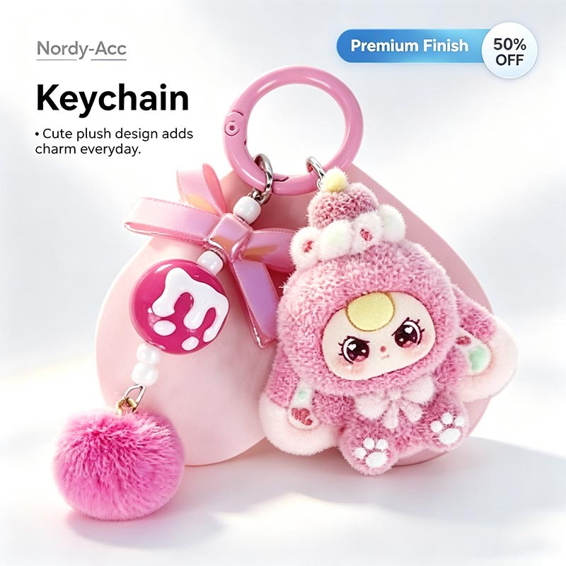 Cartoon Doll Keychain Kawaii Pendant For School Bag Backpack Phone Charm Cute Gift For Girls Party Graduation Favors