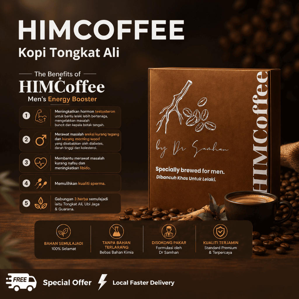 HIM Wellness Coffee with Tongkat Ali — Dr. Samhan's Halal Formula for Men