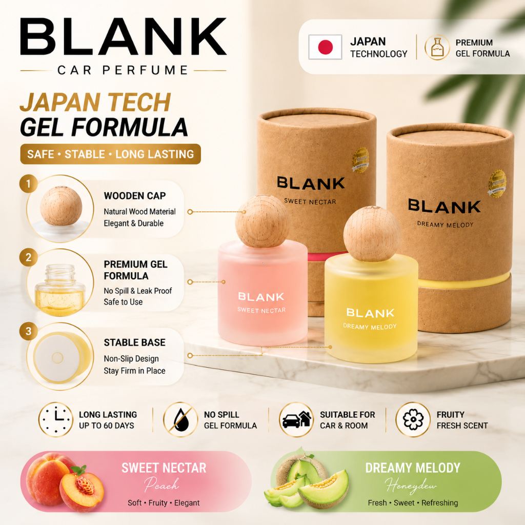 *8.8 VIP Sales*Perfume Kereta Gel Blank x SyahmiSazli Original Viral BLANK Car Perfume Pewangi Kereta Original Stock
