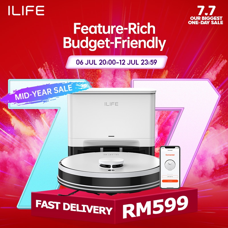 【NEW LAUNCH】ILIFE A30 Pro LDS Laser Navigation Smart Robot Vacuum Cleaner And Mopping 5000Pa Suction Auto Empty Dock