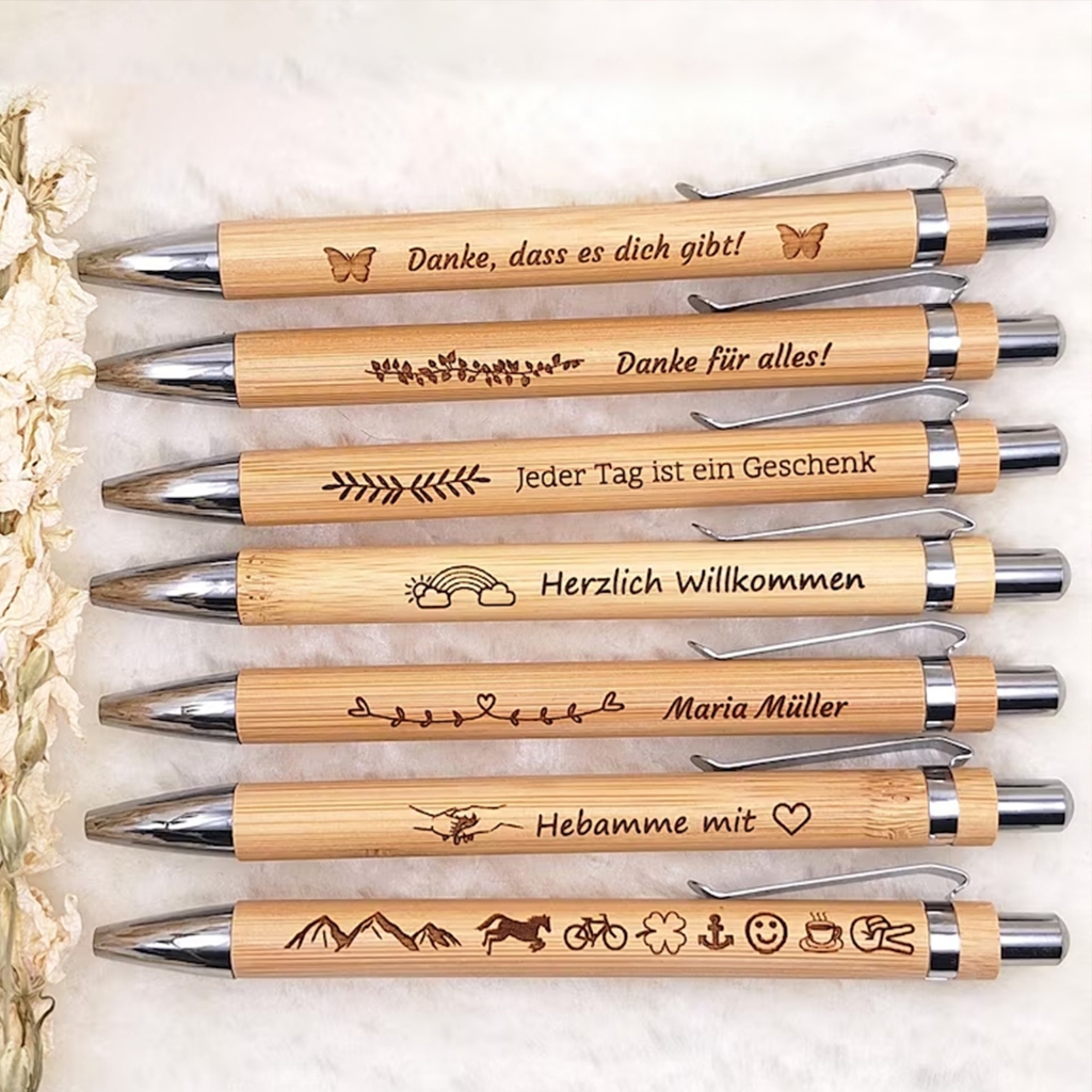 Free Personalised Bamboo Wooden Pen with Custom Engraving, Personalized Gift, Guest Favor, Wedding Pen with Name