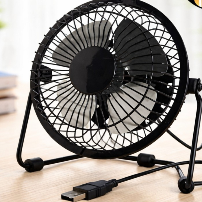 Kipas Logam USB Mini, Kipas perkhemahan 4 inci / 6 inci, penyejuk hebat, angin kuat untuk perkhemahan