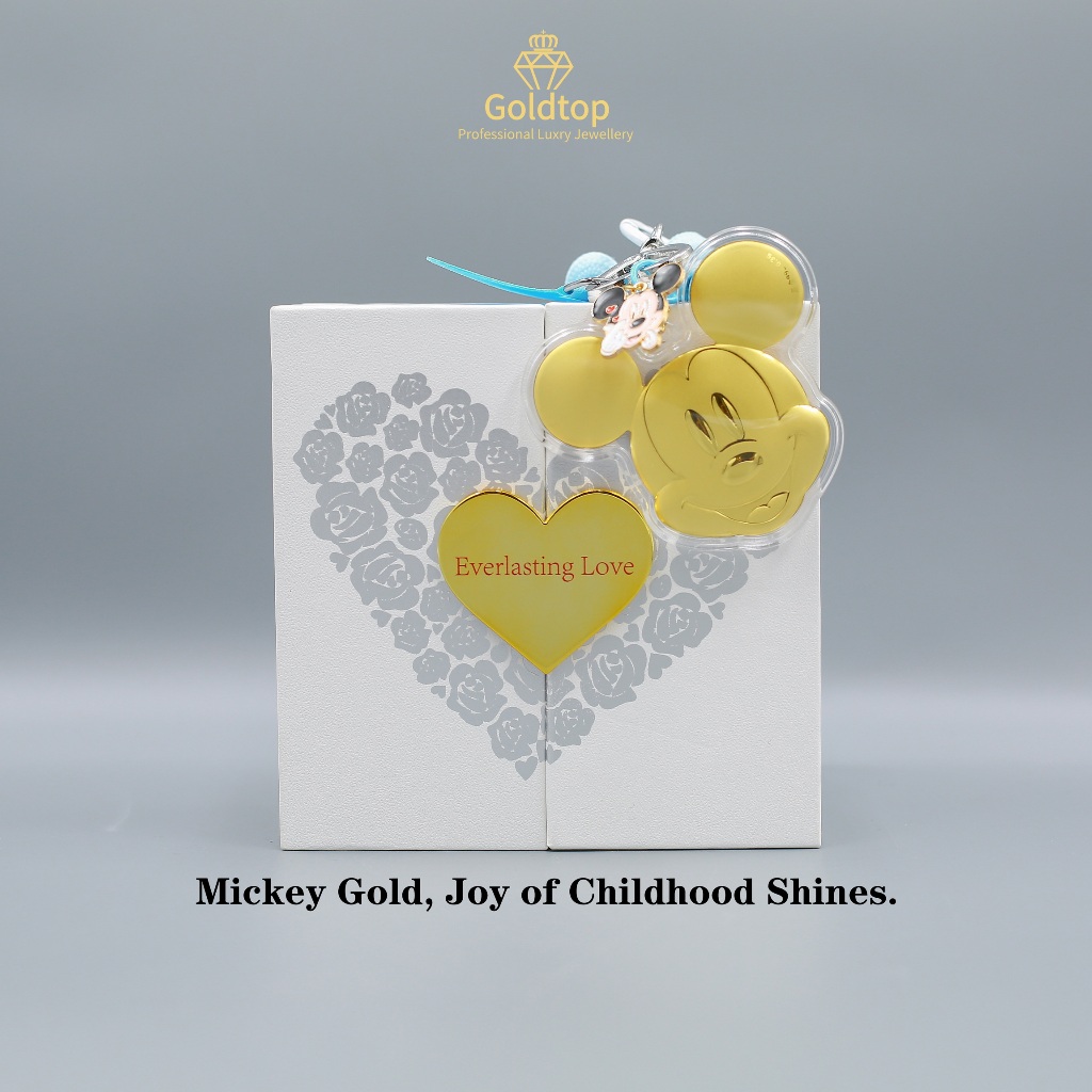 Goldtop Rare Mickey Timeless 999 Pure Gold Jewelry Set（0.3g)-Joy of Childhood Shines-999&hellip;