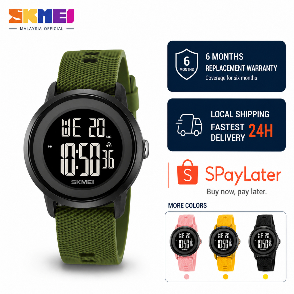 【Next Day Delivery】SKMEI Cute digital watch kid watch women watch jam tangan perempuan Esok Sampai 2218
