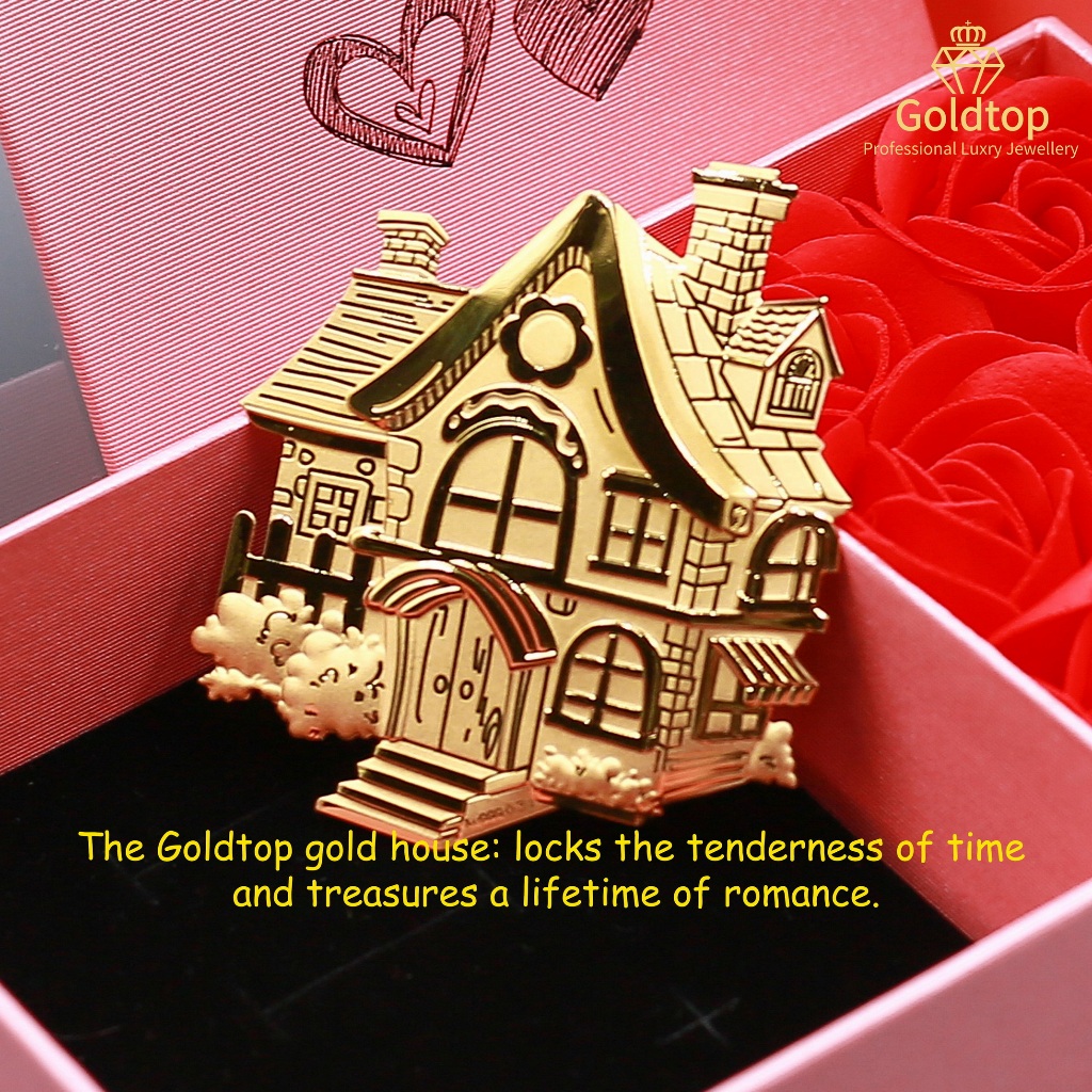 【Goldtop】Limited Pure Gold 999 Visions-Gold House, Car & Banknote Collectible Gold Ornaments-Gold&hellip;