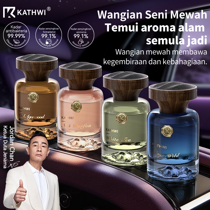 KATHWI Mountain Forest Car Fragrance, new scent, freedom wilderness, No. 5, White Tea, Qud Wood Balm, long-lasting and pleasant fragrance, the latest luxury car fragrance 120ml