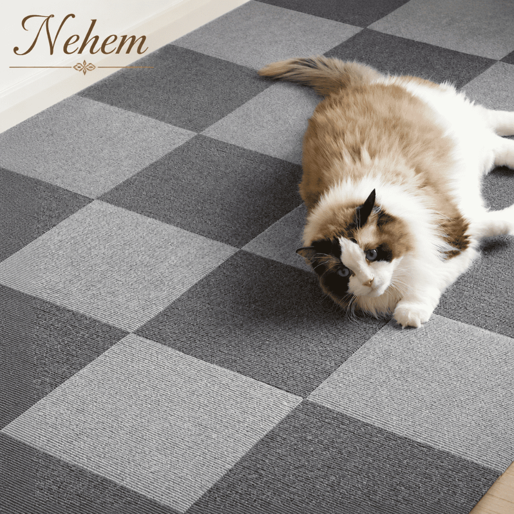 Nehem - 10PCS Pet Carpet bilik tidur Anti urine Gift anti slip Cat pet Bed Pad Blanket Bay window Waterproof PVC Washable karpet Cushion Silk Carpet silent pet floor mat Easy to clean stain resistant