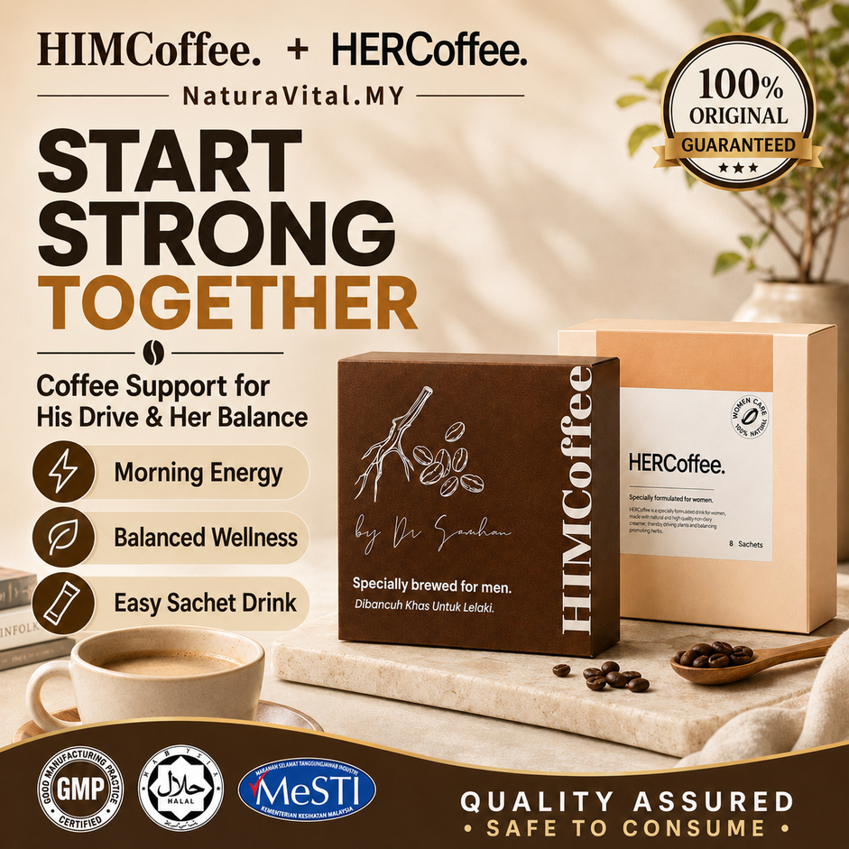 [COMBO SET] Dr Samhan HIMCoffee & HERCoffee Couple Set Energy Coffee for Men & Women Herbal Supplement Tongkat Ali Kacip Fatimah