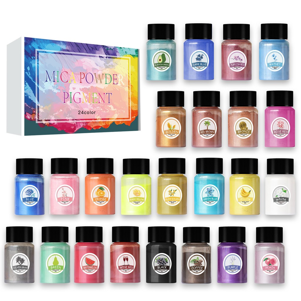 20g/Bottle Pearl Mica Powder Glitter Pearlescent Pigment Epoxy Resin Epoxy Glue Colorant DIY Handmade Soap Crystal Epoxy 30 Colors Available