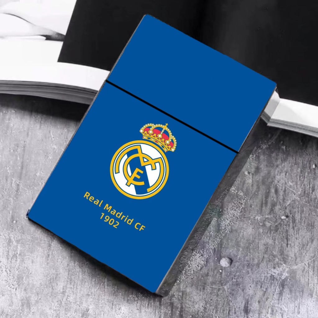 European Cup Star Card Storage Box Real Madrid Barcelona Club Cigarette Box 20 Thick Cigarette Boxes for Sports Memorabilia