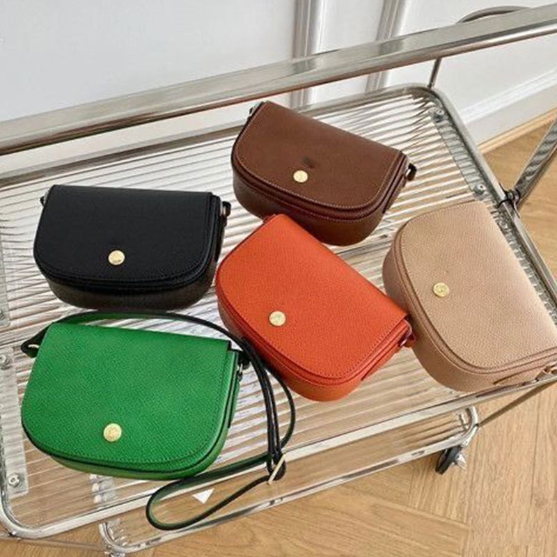 New War horse Women's bag shoulder bag lychee pattern cowhide retro versatile saddle bag case