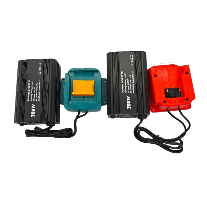 300W Portable Inverter Power Station Compatible with for Makita/Milwaukee 18/20V Batteries