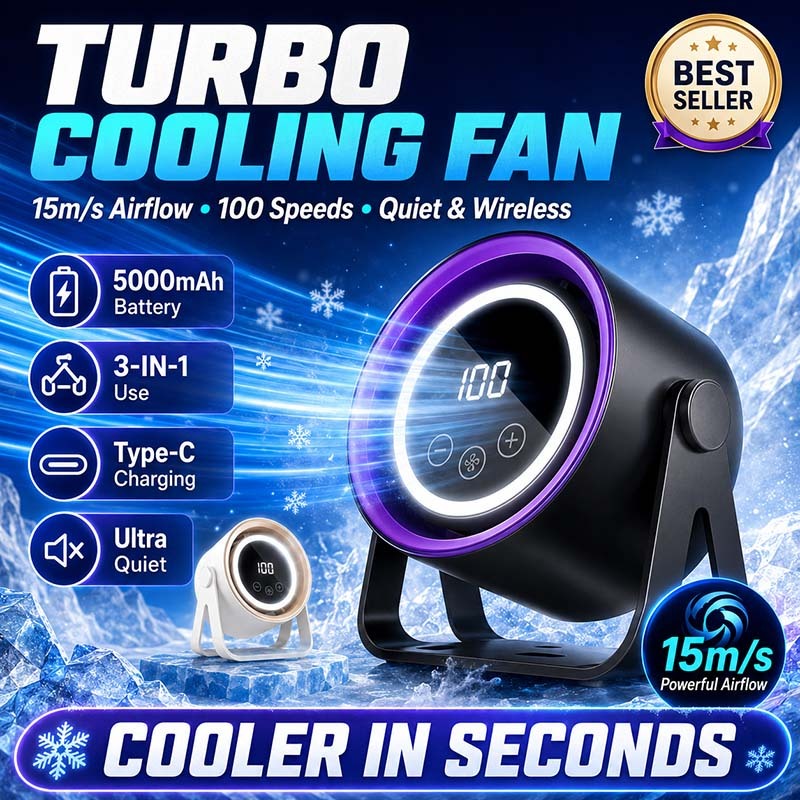 High speed, quiet operation, and super strong wind power desktop fan silent 100-Speed Ultra-Long Standby portable fan for Dormitory Office kipas portable tahan lama kipas meja portable usb fan strong wind air circulation desk kipas meja mini