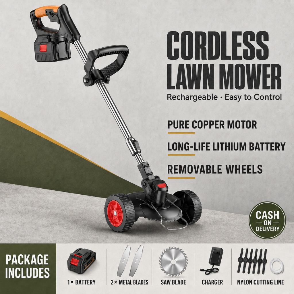 Lawn mower Grass cutter machine heavy duty cordless mesin rumput bateri elektrik mesin potong rumput with wheels Rechargeable 割草机