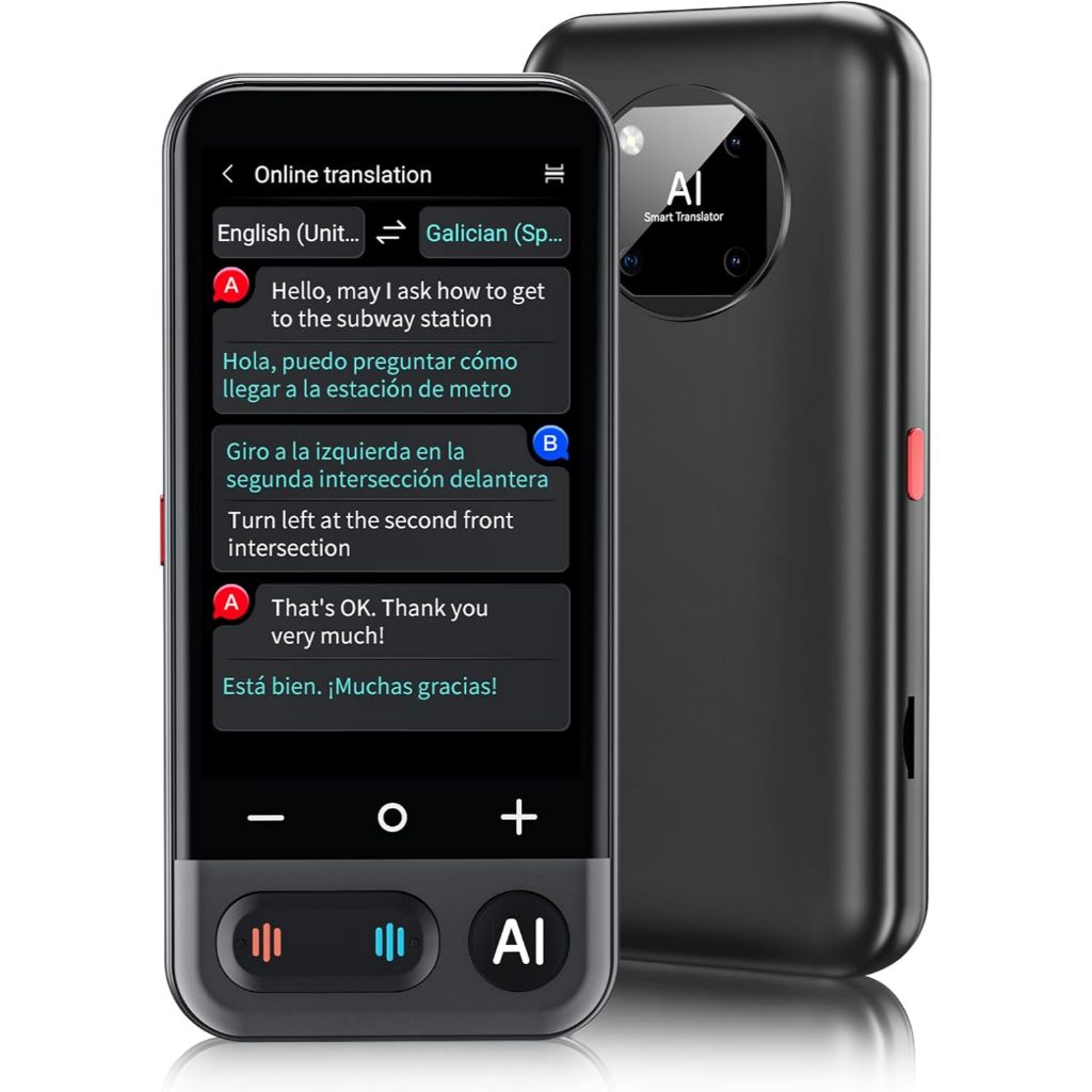 Language Translator Device No WiFi Needed, 2026 Upgraded AI Translator Support ChatGPT,150+ Languages Instant translator Support Offline/Recording/Photo/Voice Translation Real Time