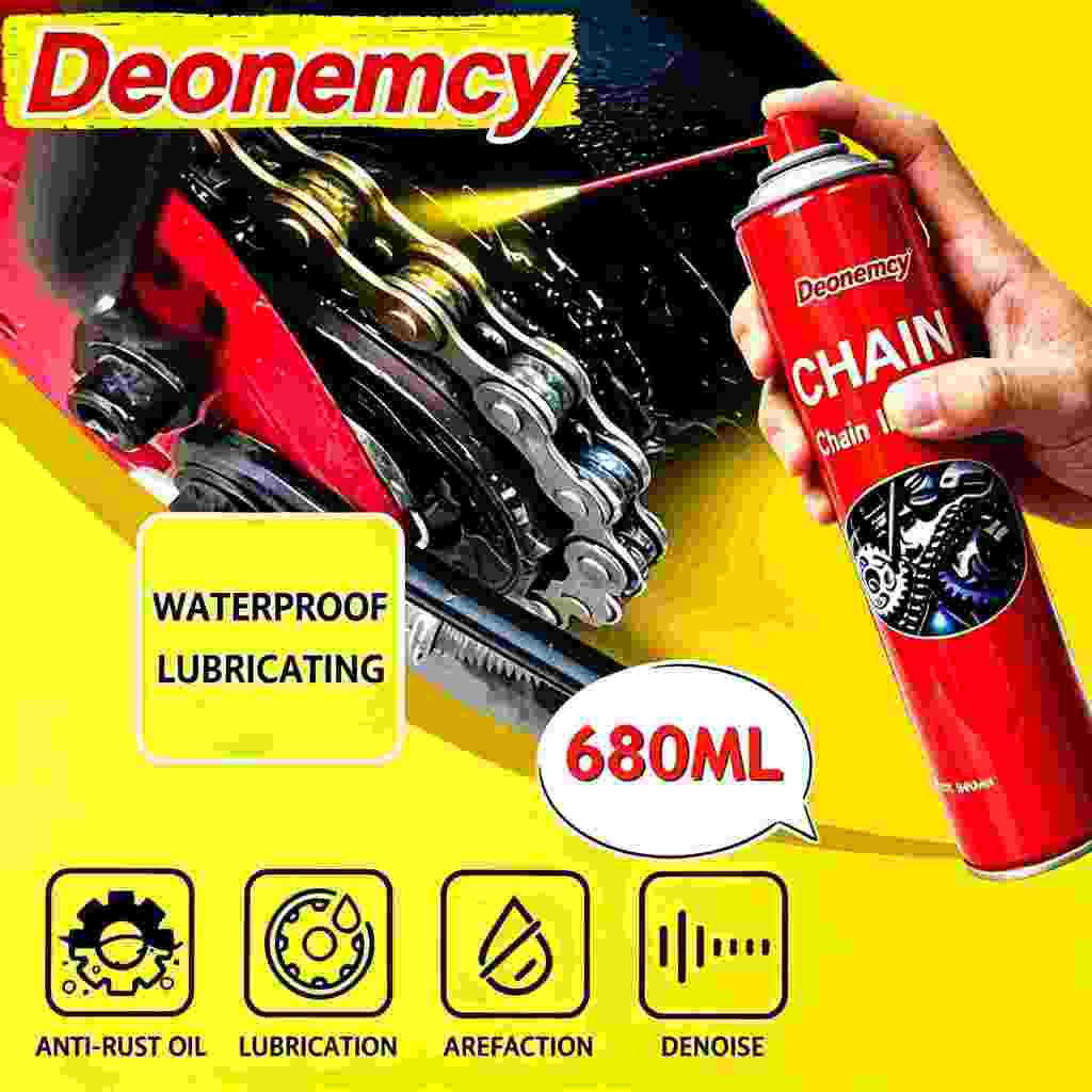 (680)Motorcycle chain lube Malaysia/O-ring safe chain oil spray/Waterproof bike chain lubricant/Minyak rantai motosikal tahan hujan