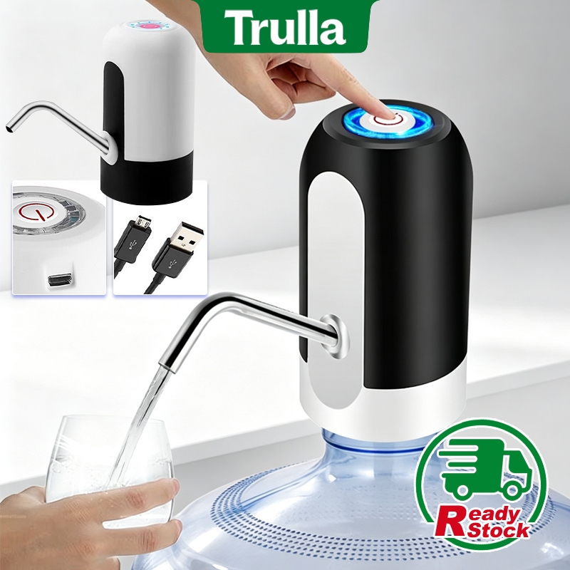 TRULLA Rechargeable Automatic Water Dispenser Pump Portable Electric Drinking Water Pump USB Charging For 5‑20L Water Bottle 自动抽水器