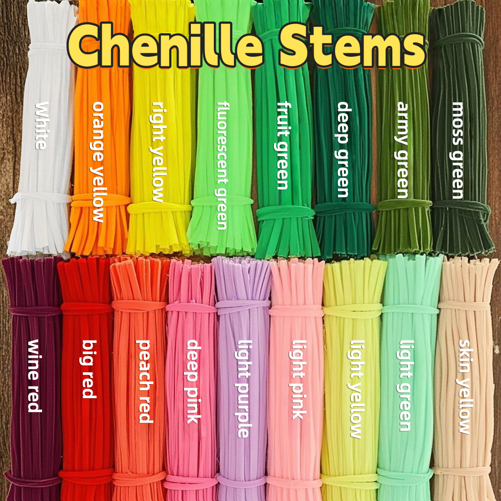 100 pcs Chenille Stems Wire Pipe Cleaners Children Educational Toys Creative Hobby Material Handmade DIY Craft Supplies