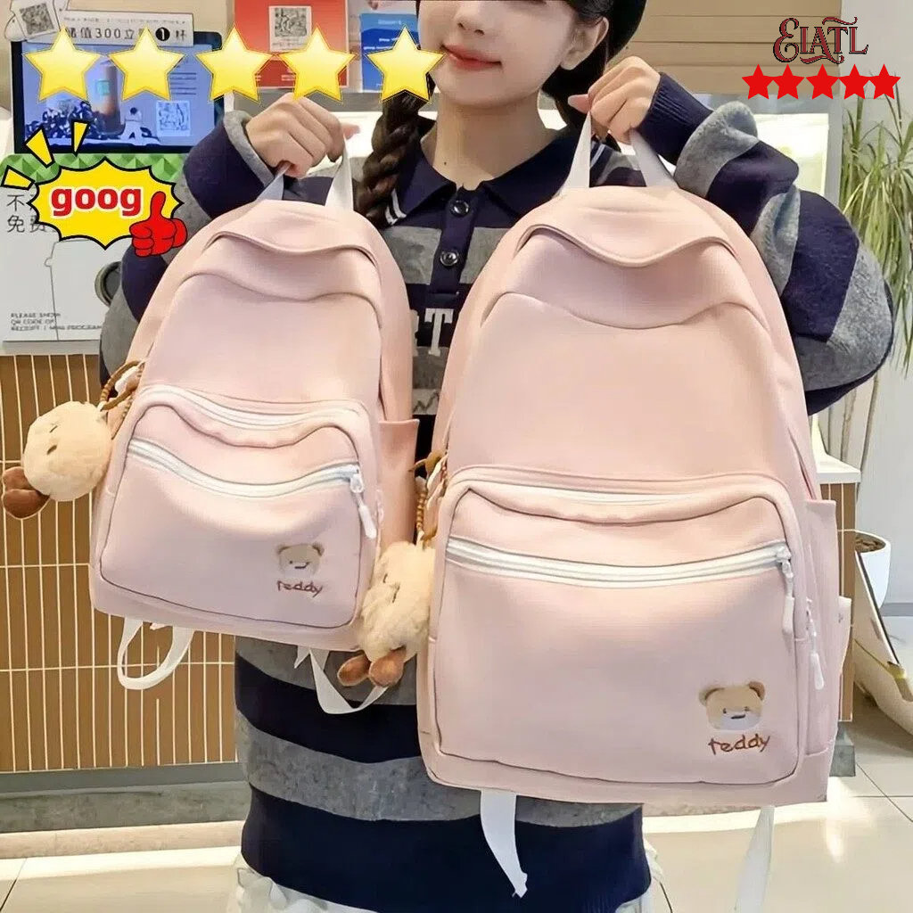[Shipping from Malaysia]EIATL（back to school）Waterproof School Bag Large Capacity Backpack Multi-pocket Backpack Beg Sekolah Budak Perempua Cute School Bagn,學生書包