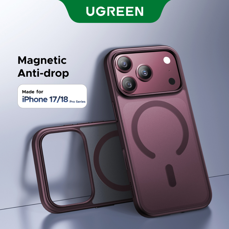 UGREEN Magnetic Phone Case for iPhone 18 17 Pro/18 17 Pro Max Transparent Anti-Yellowing Case iCrystal Tech Anti-Fingerprint Scratch Resistant