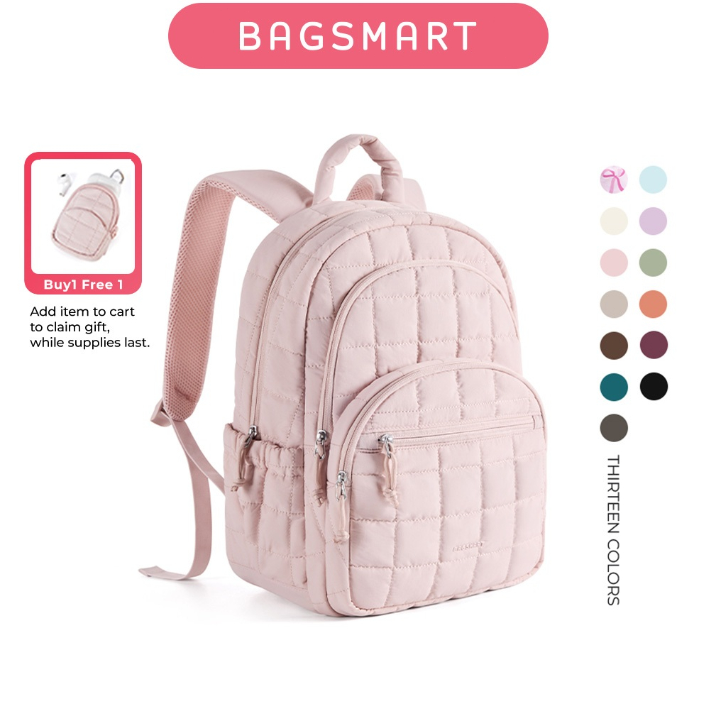 BAGSMART 15.6 Inch Laptop Backpack Waterproof Travel Backpack School College Bag Unisex Work Daypack