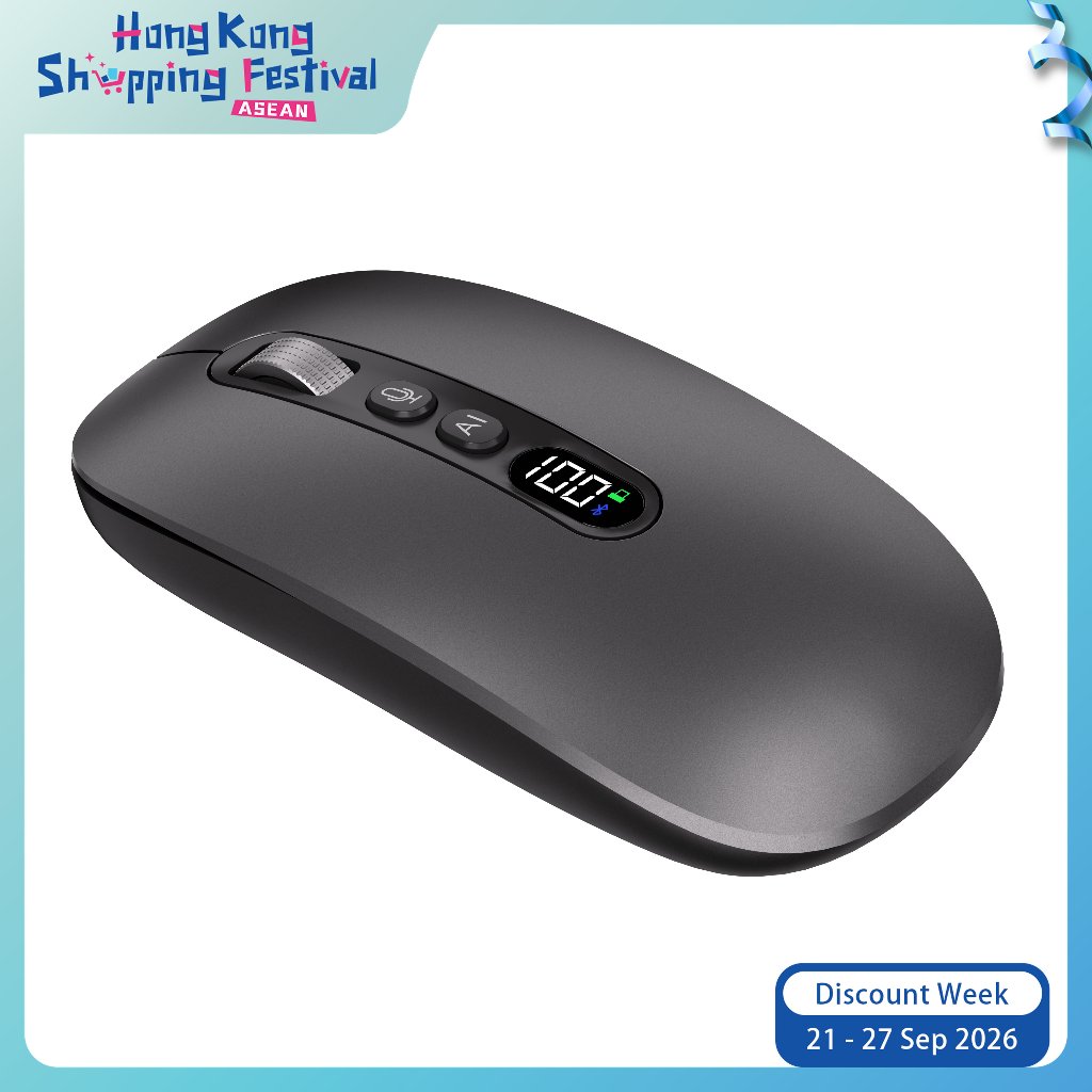 HK Shopping Fest Sincos SC-AM02 ChatGPT AI Smart Wireless Voice Translation Mouse (Gray / Silver)