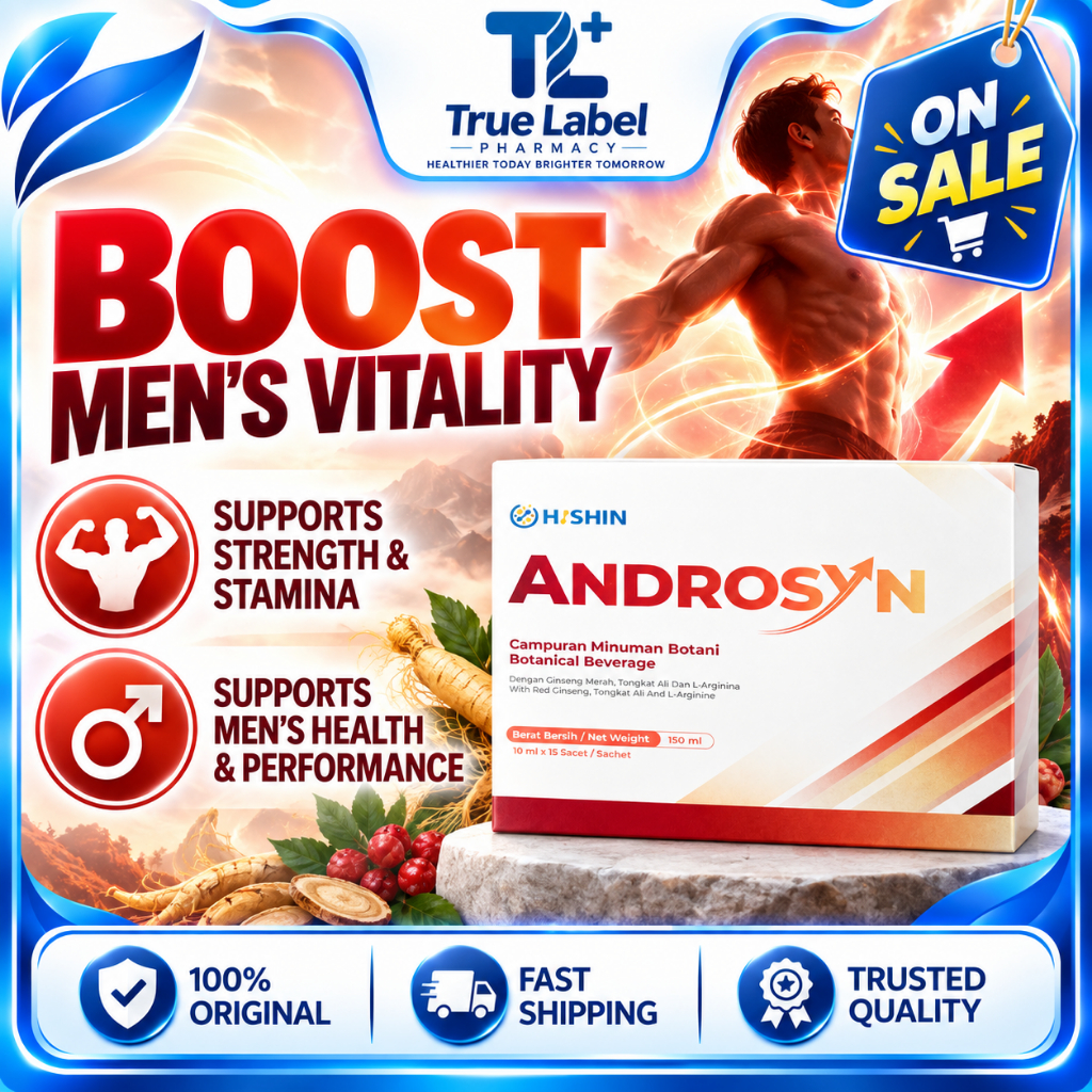 【On Sale】Hishin Androsyn Tongkat Ali Men's Wellness Botanical Drink 15 Sachets