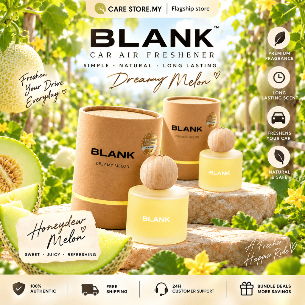BLANK Car Air Freshener Honeydew Scent | Premium Car Perfume | Long Lasting Sweet Fruity Fragrance | Car Interior Aroma