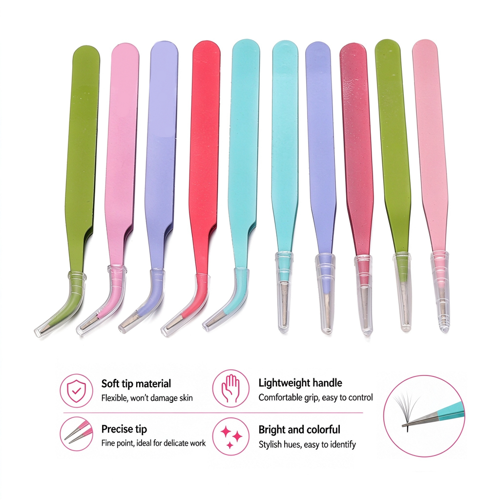 St. kunkka 100mm Stainless Steel Handmade Tweezers Macaron Color Handbook Tweezers for DIY holiday Handbook Stickers Jewelry Jewelry Making Tools