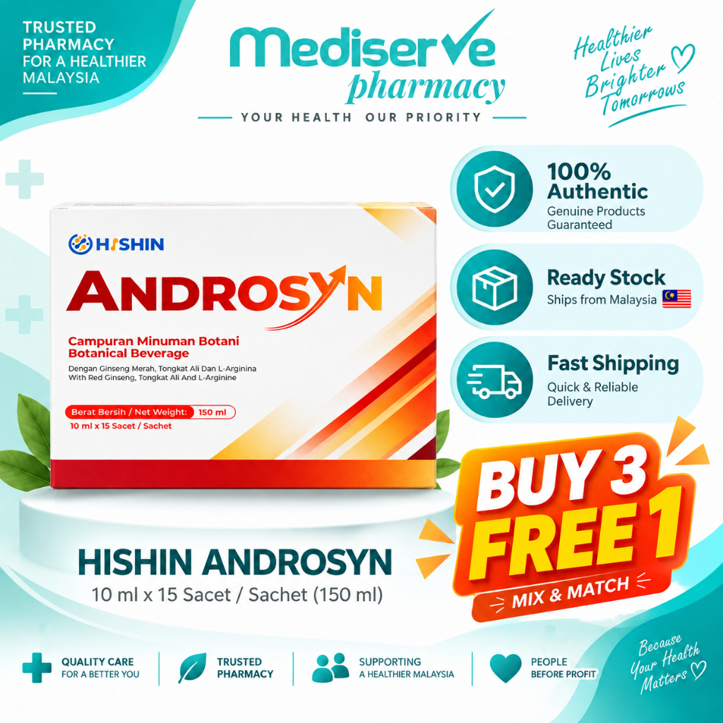 Hishin Androsyn | Red Ginseng Tongkat Ali L-Arginine | 10ml × 15 Sachets | Botanical beverage for active men