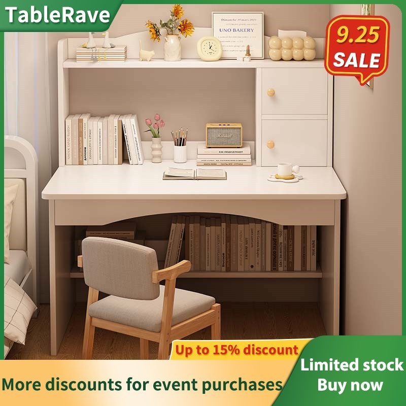 Desk student study table bookshelf bookcase integrated table computer table Meja meja belajar pelajar meja komputer 书桌