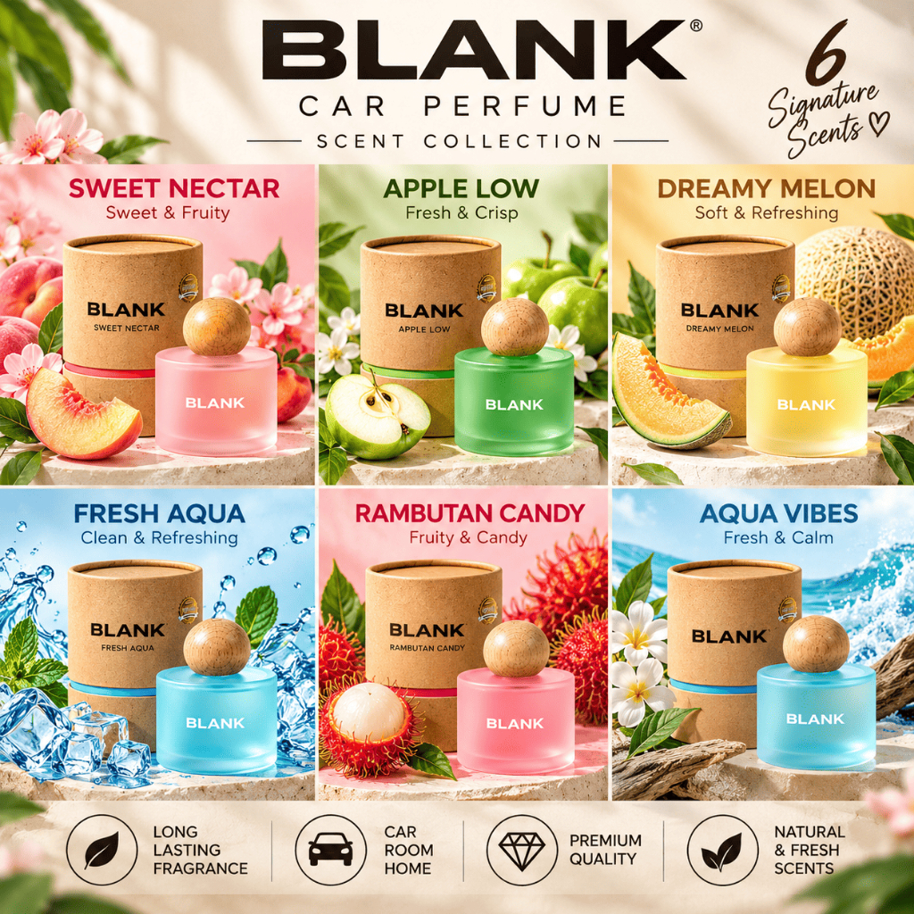 【BUY 3 FREE 1】BLANK Car Perfume Original | Pewangi Kereta Long Lasting | Sweet Nectar Apple Low Dreamy Melon Fresh Aqua