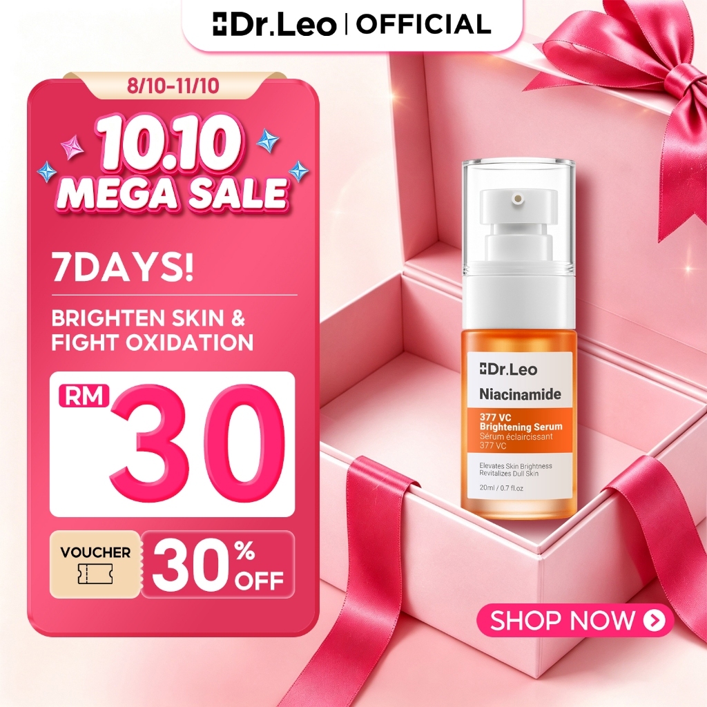 Dr.Leo SymWhite 377 Dark Spot Serum with Niacinamide Brightening Melembapkan Mencerahkan Berseri Mengurangkan Kemerahan 30ml