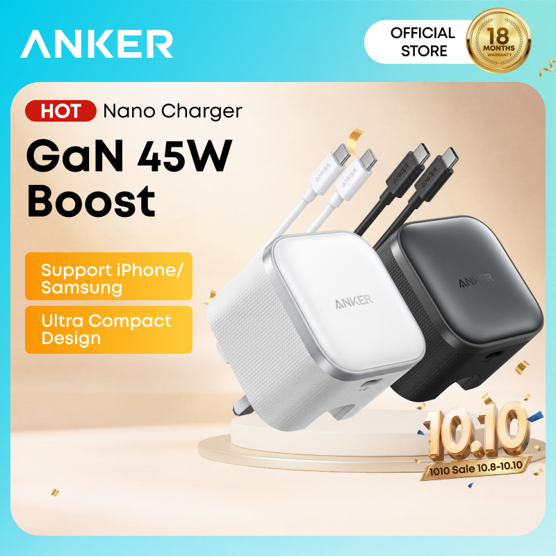 [HOT] Anker Nano 45W Type C Charger Fast Charging, Compact and Foldable Plug USB C Charger Block for compatible for iPho
