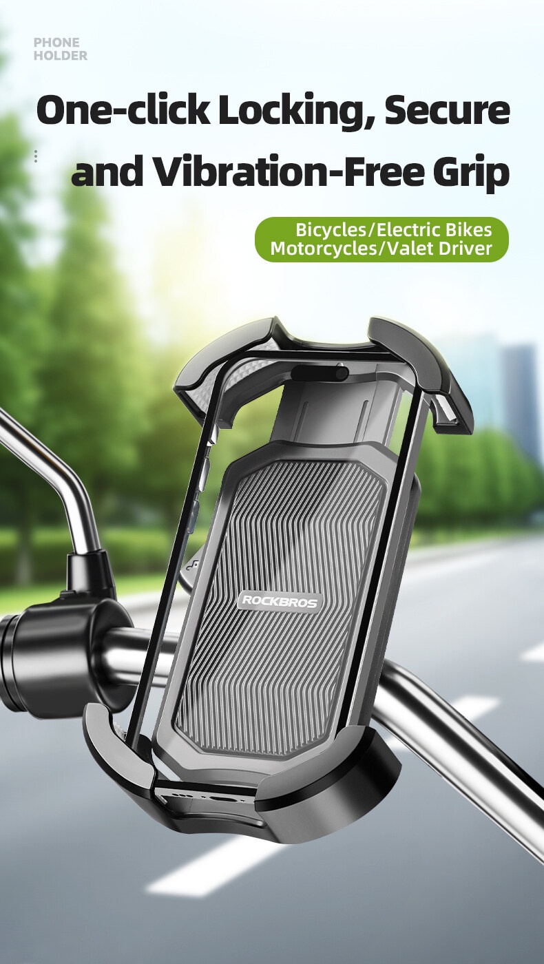 Fiets Mobiele Telefoonhouder Kan Draaien En Aanpassen Vaste Aluminium Beugel Automatische Handgreep Stijl Stuurinstallatie