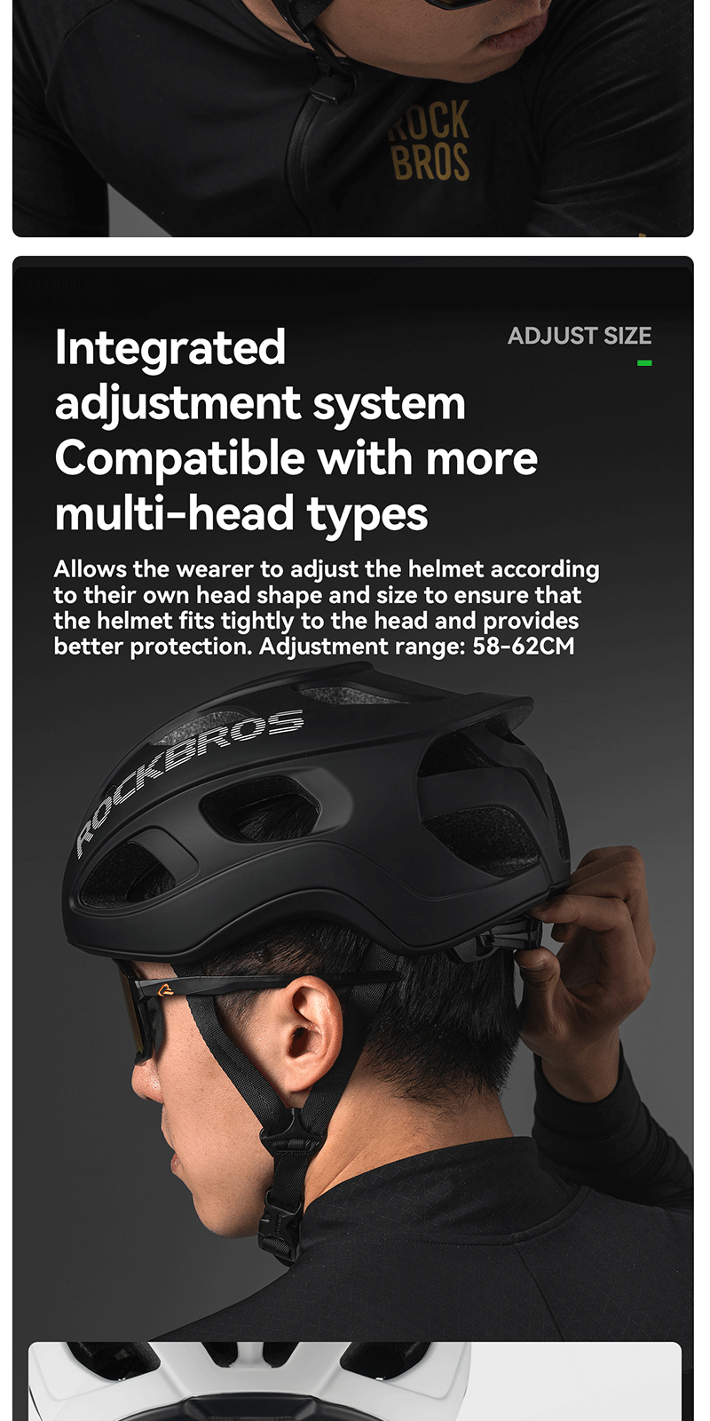 58-62cm bike helmet ROCKBROS Bicycle Helmet Adult Mountain Bike Helmet Large for Head 58-62cm  7Color
