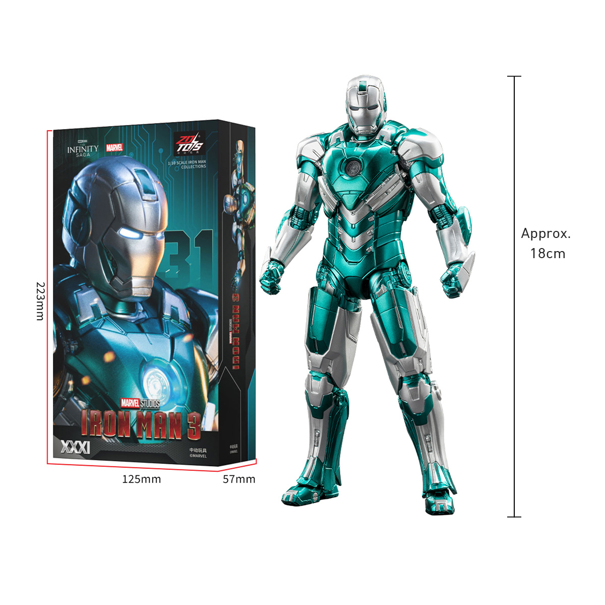 HIPLAY ZD Toys 1/10 Marvel Iron Man MK20 MK31 MK32 MK34 Action