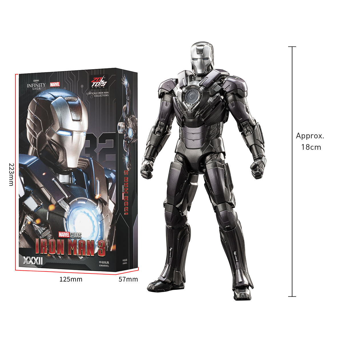 HIPLAY ZD Toys 1/10 Marvel Iron Man MK20 MK31 MK32 MK34 Action